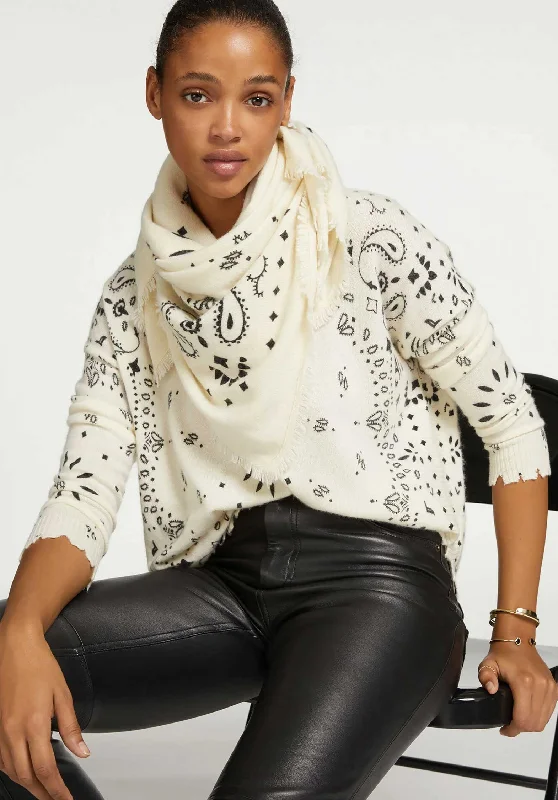 Sweater Mela Bandana F2500 Blanc Bright Pastel Dark