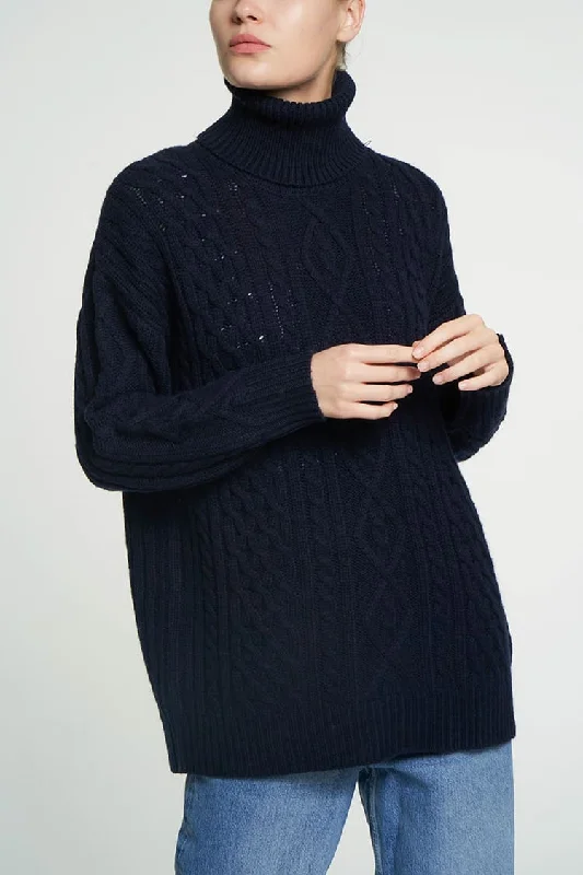 Sweater T10 T10 Lime Navy Slim Fit Regular Fit Oversized
