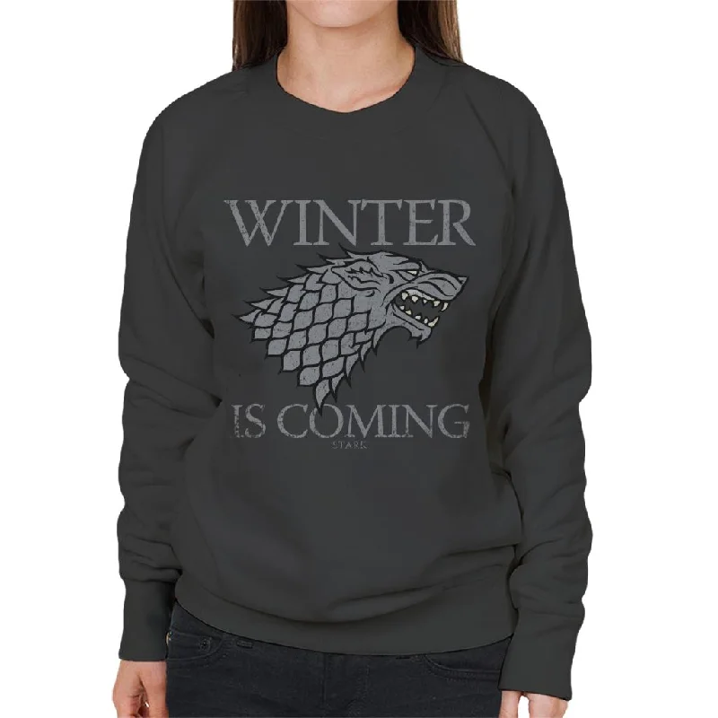 Game Of Thrones House Stark Winter Is Coming Women's Sweatshirt Hoodie with Hem Lace Feminine Delicate Game Of Thrones House Stark Winter Is Coming Women's Sweatshirt Hoodie with Hem Lace Feminine Delicate