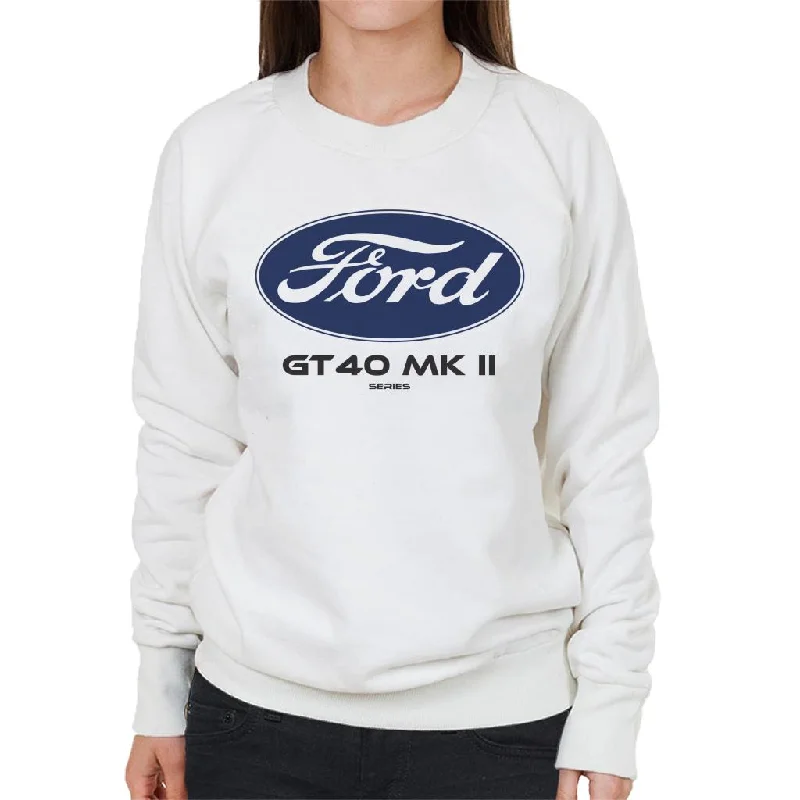 Ford GT40 Mk II Series Women's Sweatshirt Hoodie with Longline Fit Extended Stylish