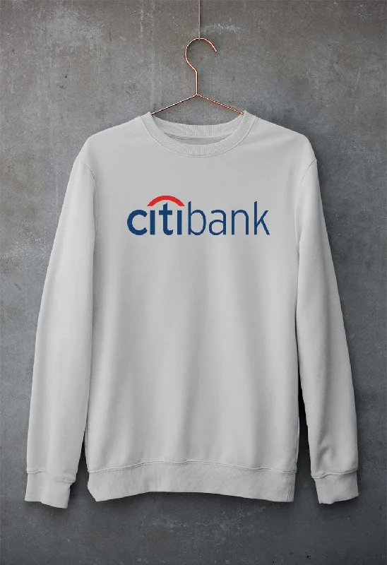 Citibank Unisex Sweatshirt for Men/Women Hoodie with Hem Frayed Vintage Worn