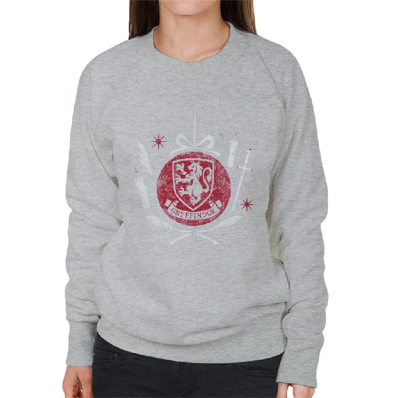 Harry Potter Christmas Gryffindor Bauble Women's Sweatshirt Hoodie with Patch Decorative Personalized Harry Potter Christmas Gryffindor Bauble Women's Sweatshirt Hoodie with Patch Decorative Personalized