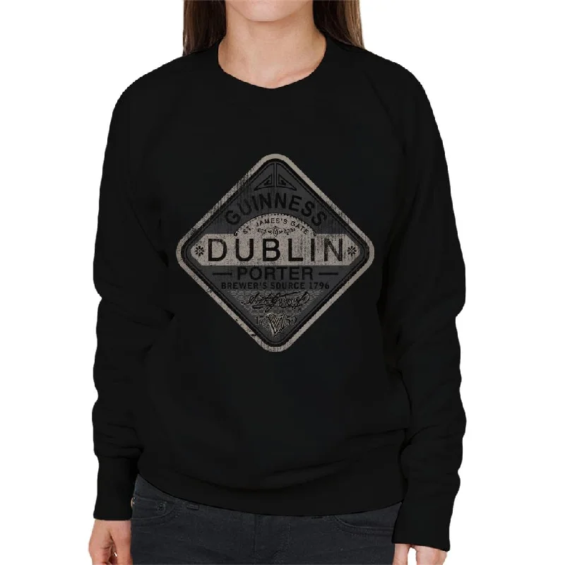 Guinness Porter Patch Women's Sweatshirt Hoodie with Full-Zip Functional Layering