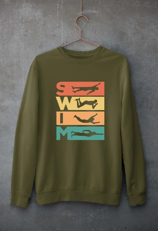 Swimming Unisex Sweatshirt for Men/Women Hoodie with Fur Luxurious Winter