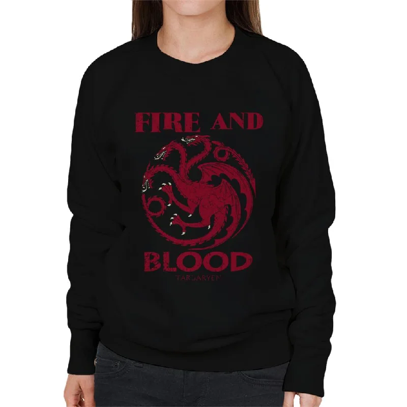 Game Of Thrones Targaryen Fire And Blood Women's Sweatshirt Hoodie with Hidden Zipper Minimalist Clean Game Of Thrones Targaryen Fire And Blood Women's Sweatshirt Hoodie with Hidden Zipper Minimalist Clean