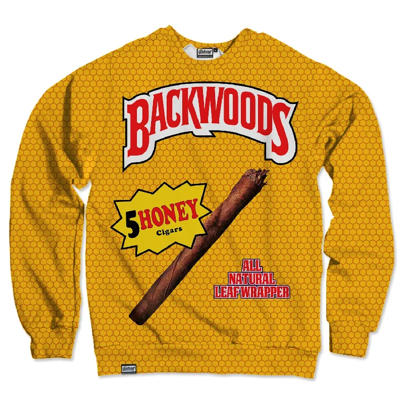 Backwoods Honey Unisex Sweatshirt Hoodie with Hem Embroidery Detailed Premium