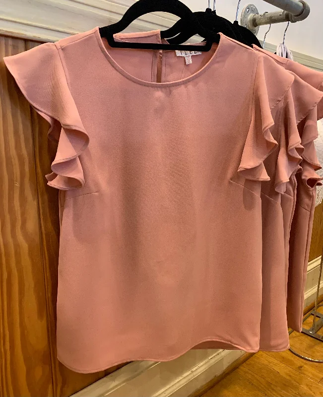 mini ruffle sleeve blouse Elegant Lace Blouse