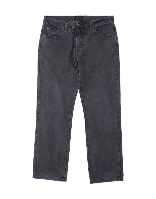 GANT Mens Straight Jeans W36 L32 Navy Blue Cotton Casual High-Waisted Bootcut Jeans