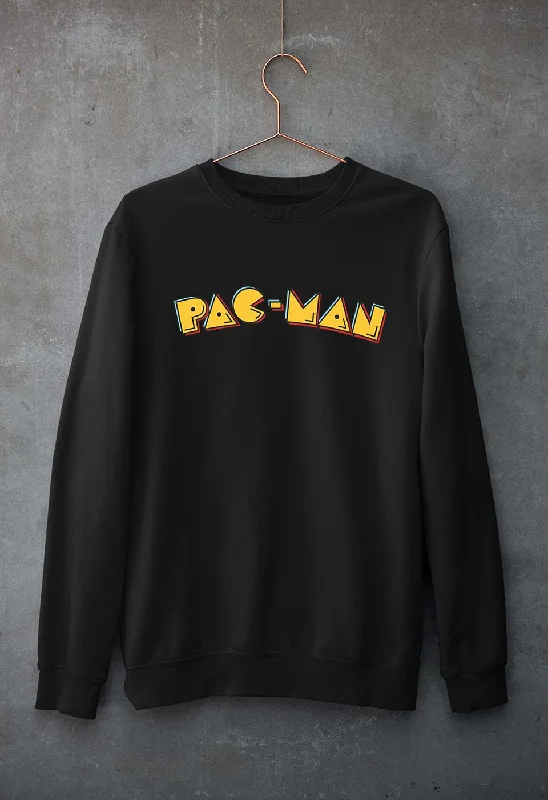 Pacman Unisex Sweatshirt for Men/Women Hoodie with Metallic Shiny Futuristic