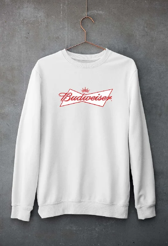 Budweiser Unisex Sweatshirt for Men/Women Hoodie with Snap Buttons Easy Quick