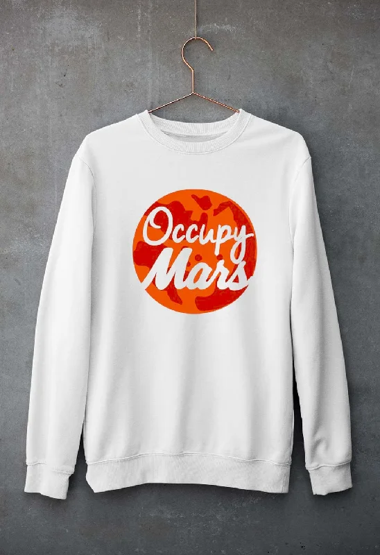 Occupy Mars Elon Musk Unisex Sweatshirt for Men/Women Hoodie with Hem Embroidery Detailed Premium