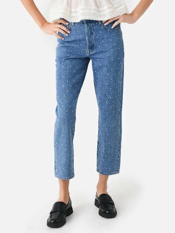 Atelier Embellished Le Mec Jean In Meadow Chic Cropped Jeans