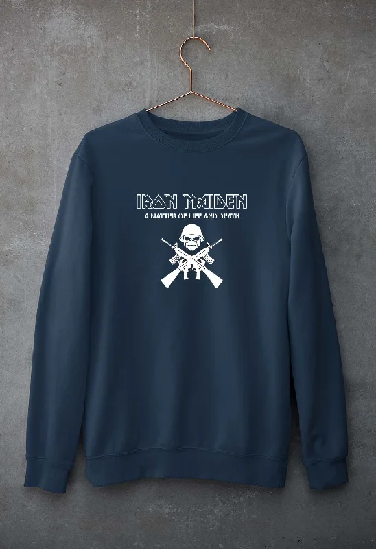 Iron Maiden Unisex Sweatshirt for Men/Women Hoodie with Hem Embroidery Detailed Premium Iron Maiden Unisex Sweatshirt for Men/Women Hoodie with Hem Embroidery Detailed Premium