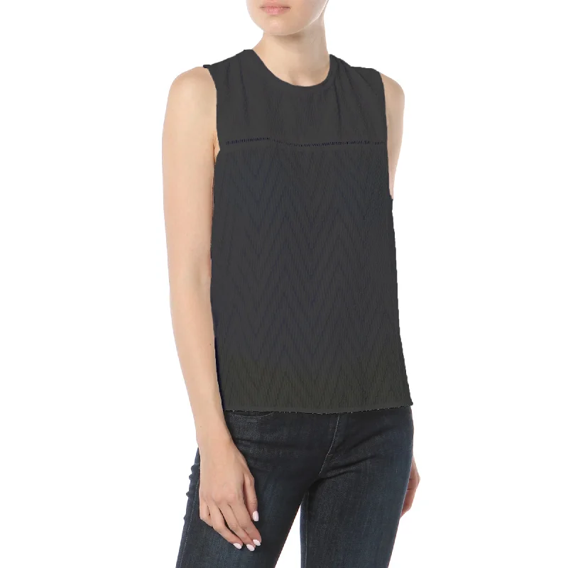 P.E.P.E.J.E.A.N.S - Women 'Black' Loose fit Cotton Blouse PJ1050 Sheer Mesh Blouse