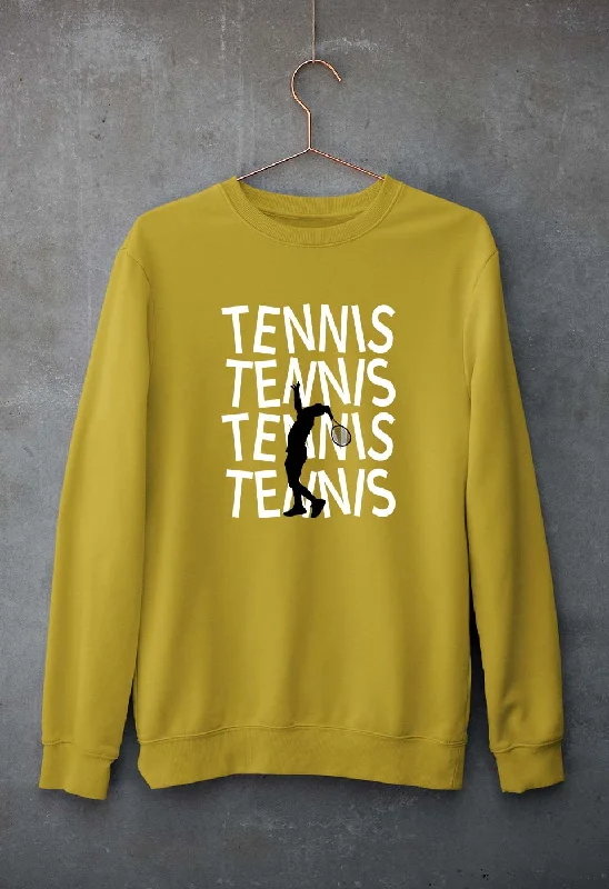 Tennis Unisex Sweatshirt for Men/Women Hoodie with Drawstring Waist Adjustable Fitted