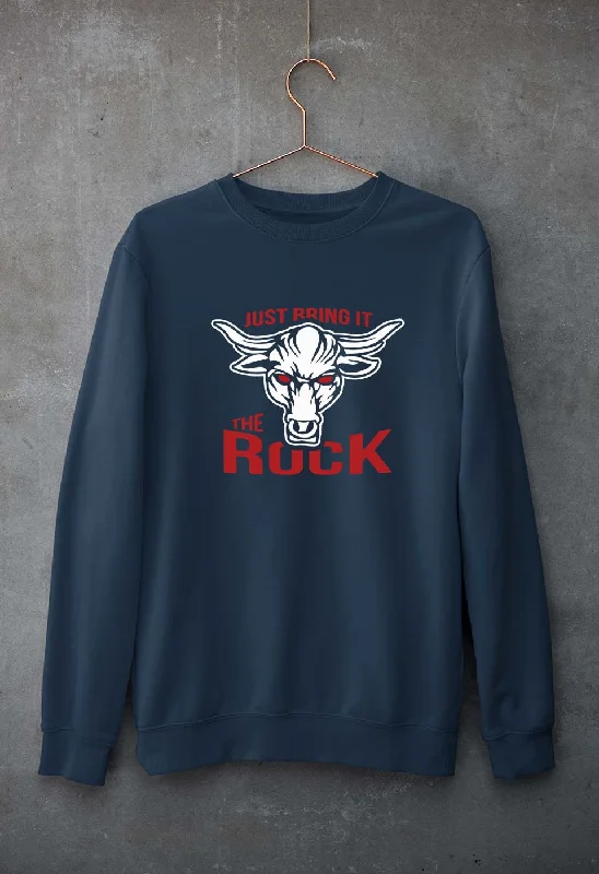 The Rock Unisex Sweatshirt for Men/Women Hoodie with High Neck Warm Protective