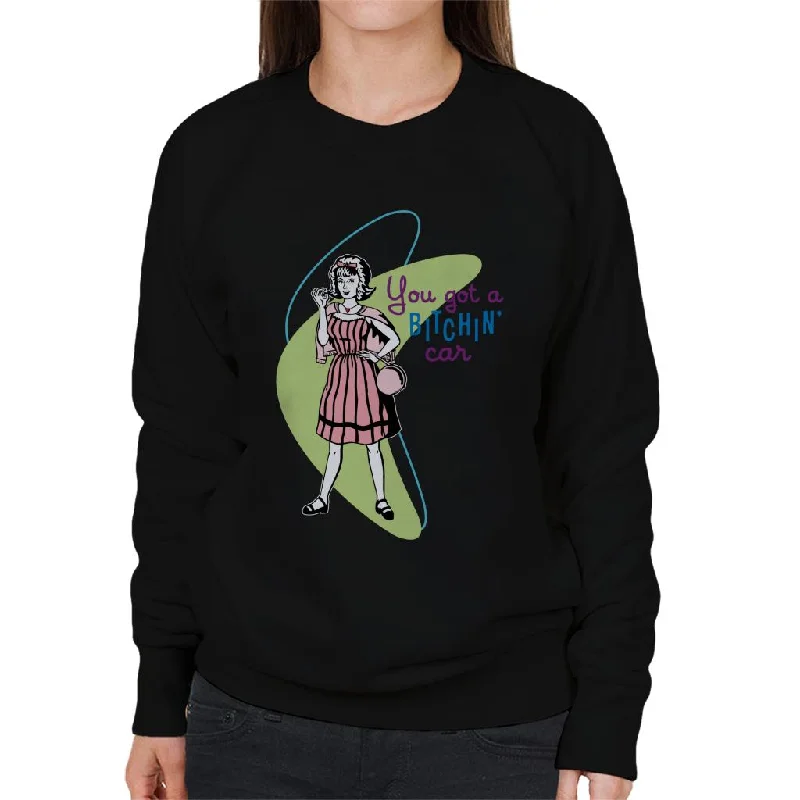 American Graffiti You Got A Bitchin Car Women's Sweatshirt Hoodie with Gradient Ombre Colorful