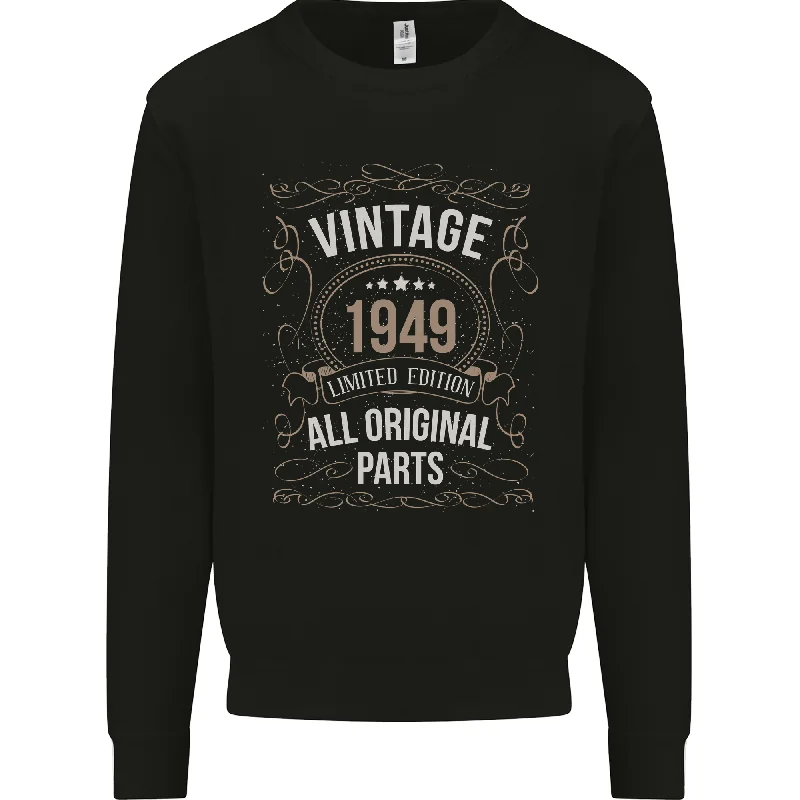 75th Birthday Limited Edition 1949 Mens Sweatshirt Jumper Hoodie with Slim Fit Tailored Modern 75th Birthday Limited Edition 1949 Mens Sweatshirt Jumper Hoodie with Slim Fit Tailored Modern