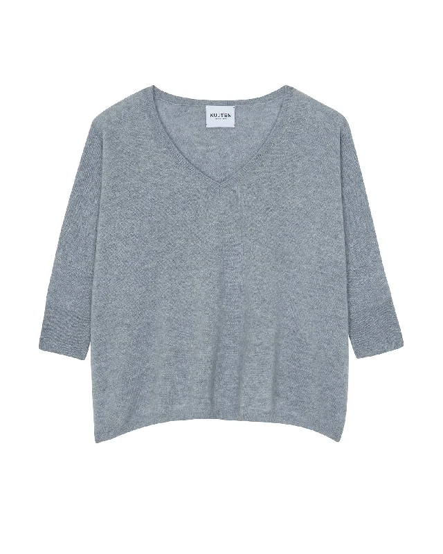 KUJTEN Sweater Minie Gris Velvet Chenille Corduroy