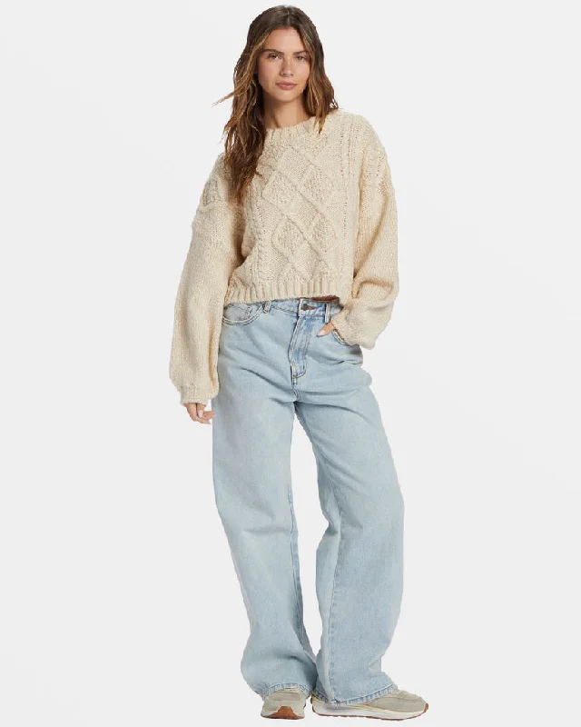 Modern Love Pullover Sweater Ribbed Striped Patterned