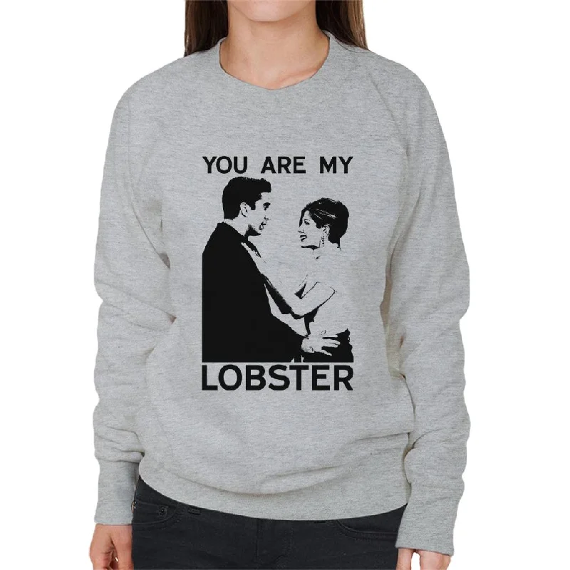 Friends Ross And Rachel You Are My Lobster Women's Sweatshirt Hoodie with Metallic Shiny Futuristic Friends Ross And Rachel You Are My Lobster Women's Sweatshirt Hoodie with Metallic Shiny Futuristic