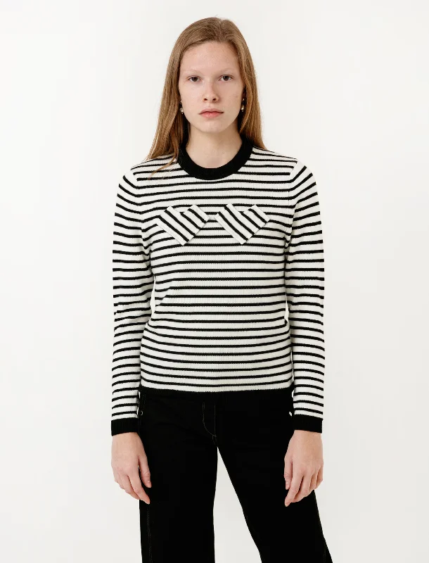 Nessa Hearts Jumper Black/Cream Lightweight Heavyweight Midweight