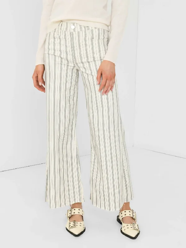 Le Palazzo Crop Jean In Sage Multi Cozy Relaxed Fit Denim Jeans