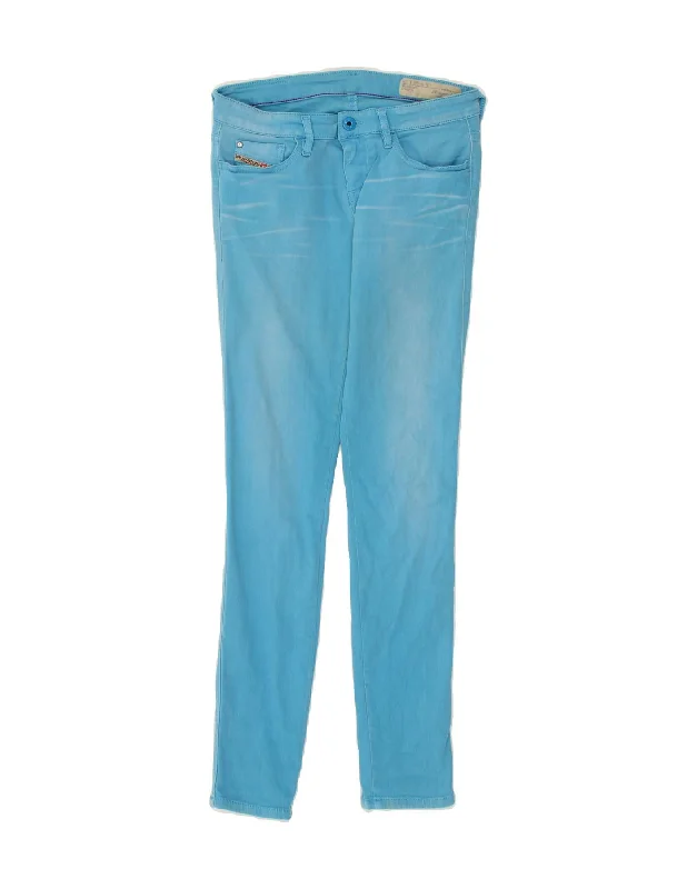 DIESEL Womens Skinzee-Low Super Slim Skinny Jeans W28 L30  Blue Trendy Vintage Denim Jeans