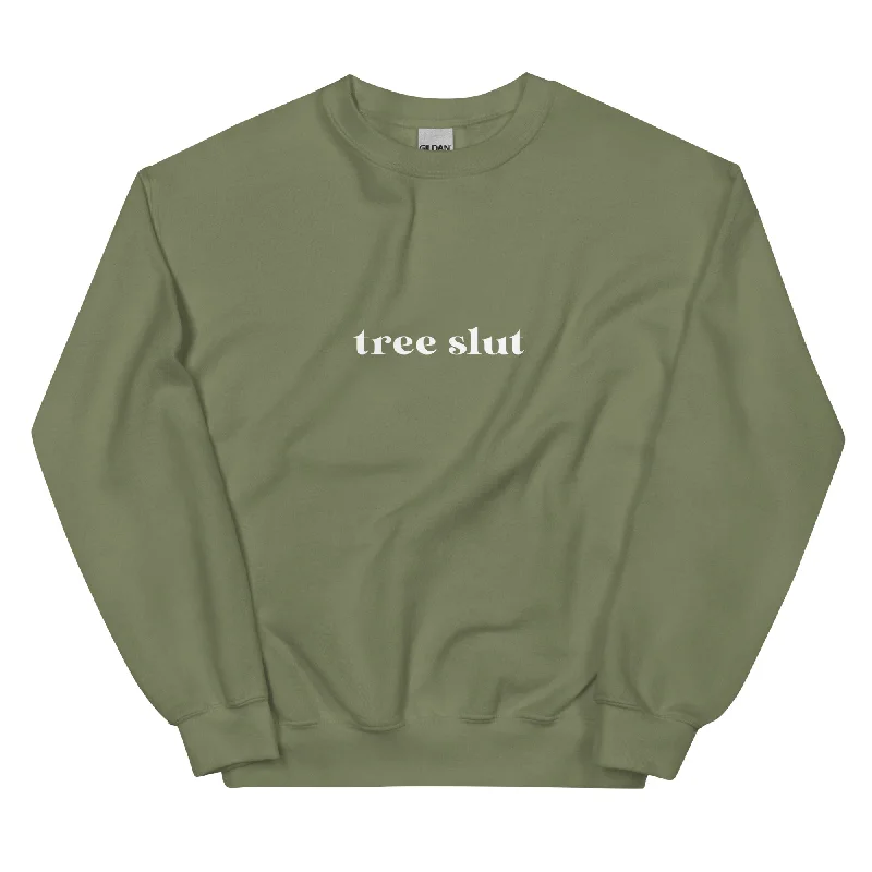 Tree Slut  Unisex Sweatshirt Hoodie with Frayed Bohemian Relaxed