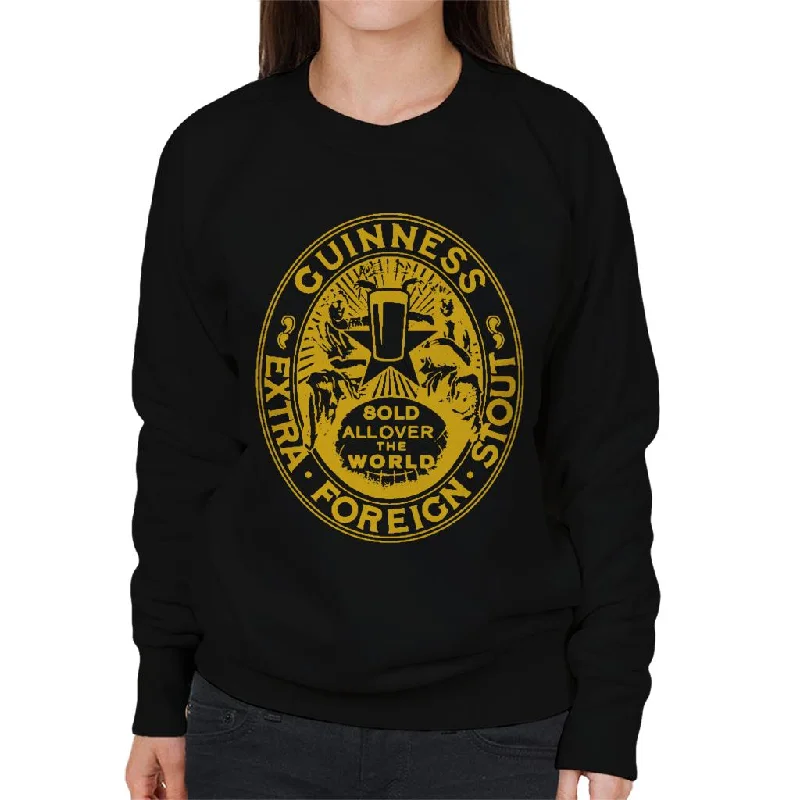 Guinness Star Sold All Over The World Women's Sweatshirt Hoodie with Frayed Bohemian Relaxed Guinness Star Sold All Over The World Women's Sweatshirt Hoodie with Frayed Bohemian Relaxed