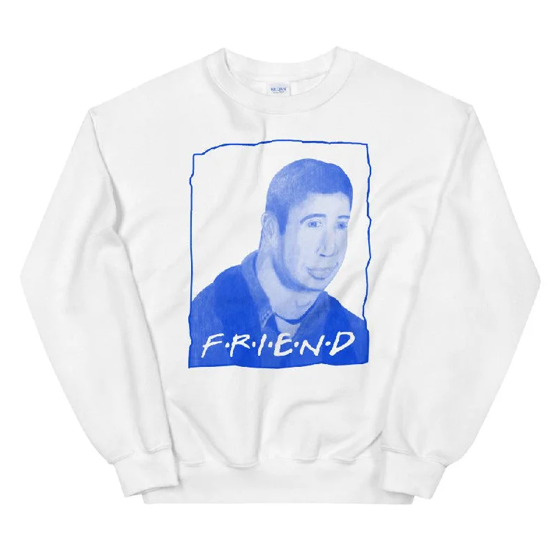 Warped Ross Friend Unisex Sweatshirt Hoodie with Ribbed Cuffs Snug Fit Comfort