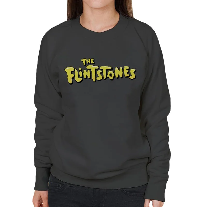 The Flintstones Classic Logo Women's Sweatshirt Hoodie with Relaxed Fit Easy Casual