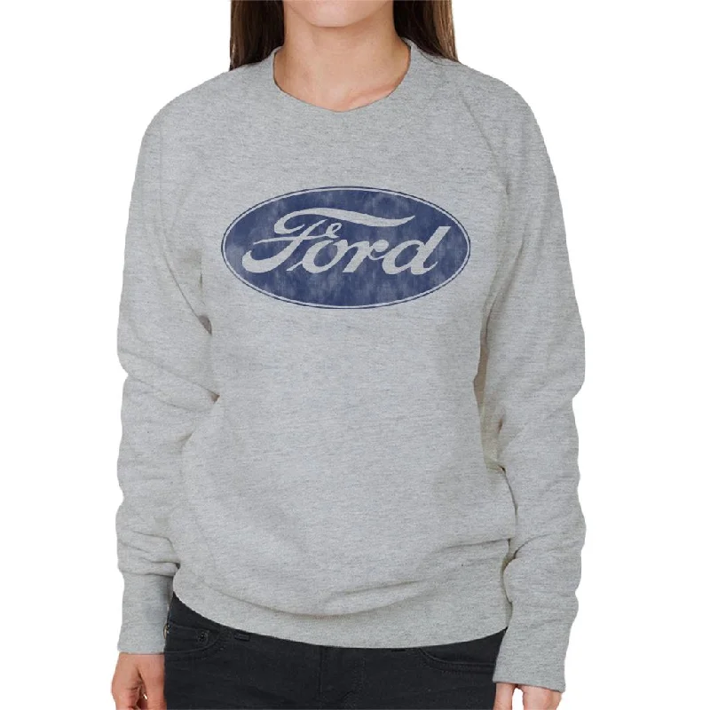 Ford Classic Logo Women's Sweatshirt Hoodie with Oversized Fit Loose Comfortable