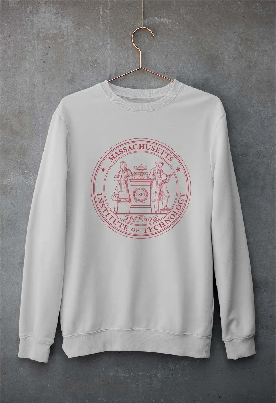 MIT Unisex Sweatshirt for Men/Women Hoodie with Raglan Sleeves Sporty Comfortable