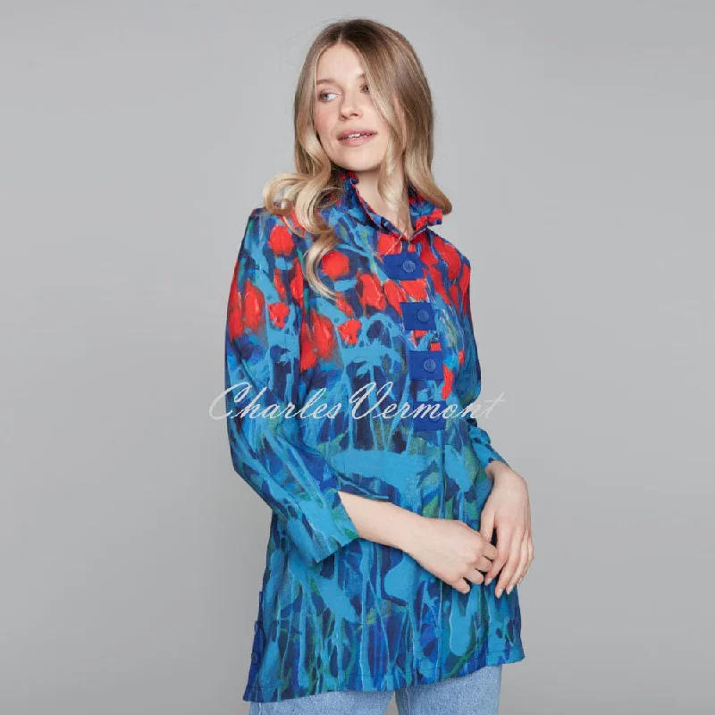 Claire Desjardins 'Dusk In The Garden' Tunic Blouse - Style 91710 Slim Fit Blouse