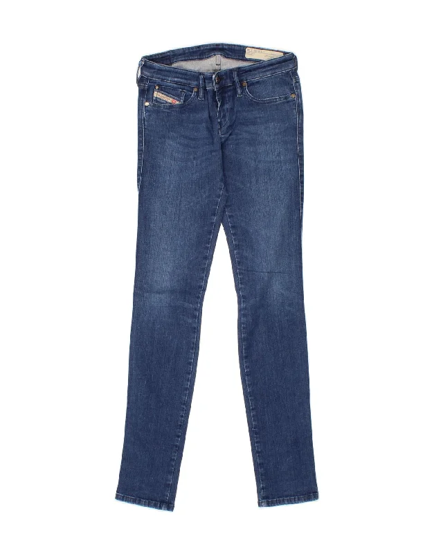 DIESEL Womens Skinzee-Low Low Waist Super Slim Skinny Jeans W28 L32 Blue Comfortable Full-Length Denim Jeans DIESEL Womens Skinzee-Low Low Waist Super Slim Skinny Jeans W28 L32 Blue Comfortable Full-Length Denim Jeans