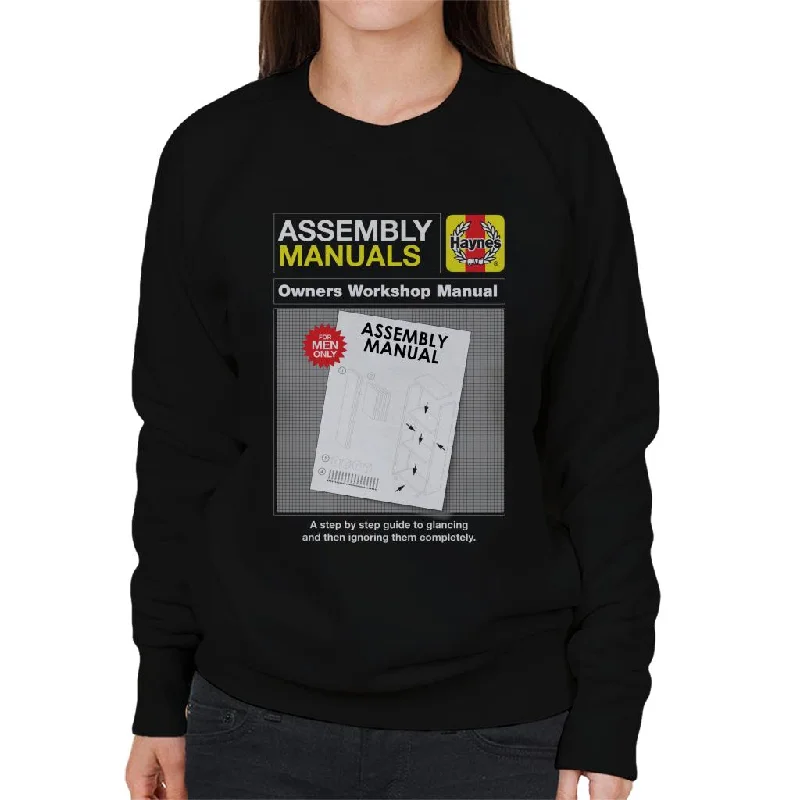 Haynes Assembly Manuals Owners Workshop Manual Women's Sweatshirt Hoodie with Zipper Versatile Modern