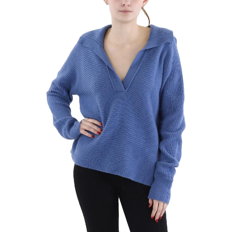 Vineyard Vines Womens Cashmere Polo Pullover Sweater Velvet Chenille Corduroy