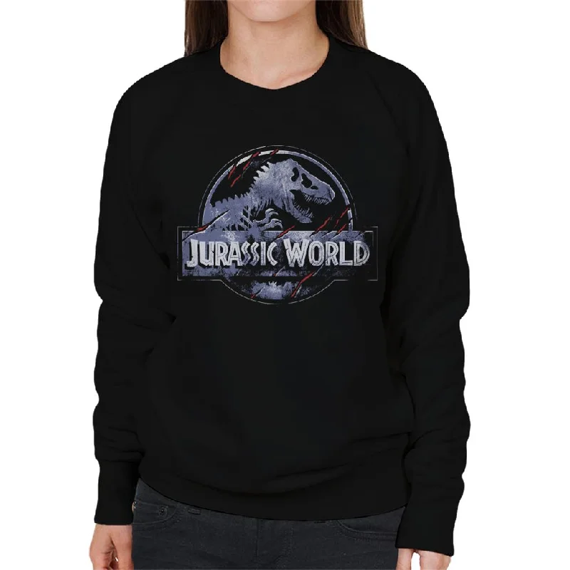 Jurassic World Classic Claw Logo Women's Sweatshirt Hoodie with Turtle Neck Cozy Winter