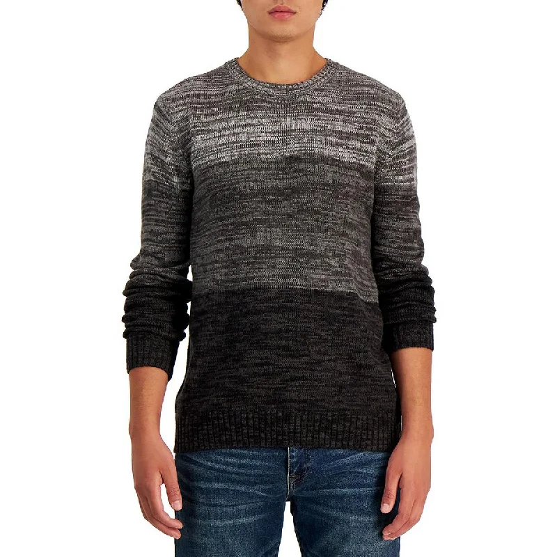 And Now This Mens Ombre Regular Fit Crewneck Sweater Hooded Caped Shawl Collar