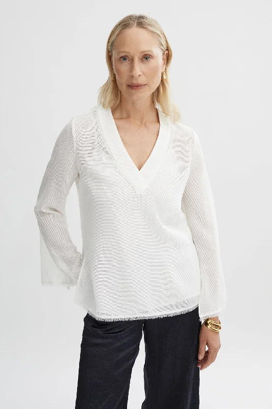 KLEIN BLOUSE Sweetheart Neck Blouse