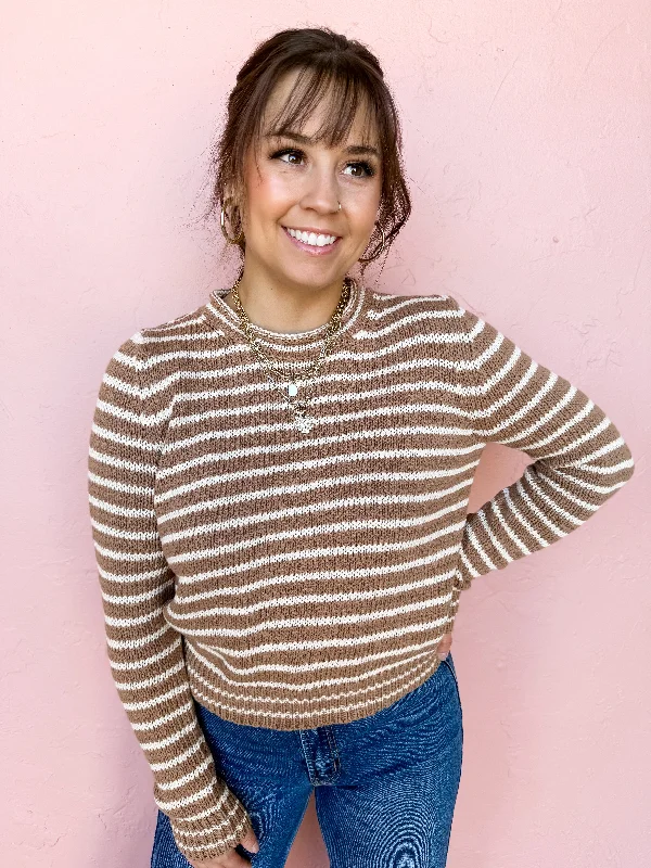 Beyond The Stripe Sweater Graphic Sweater Embroidered Appliqued