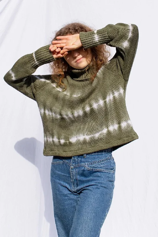 Cactus Revival Sweater Print Jacquard Patchwork