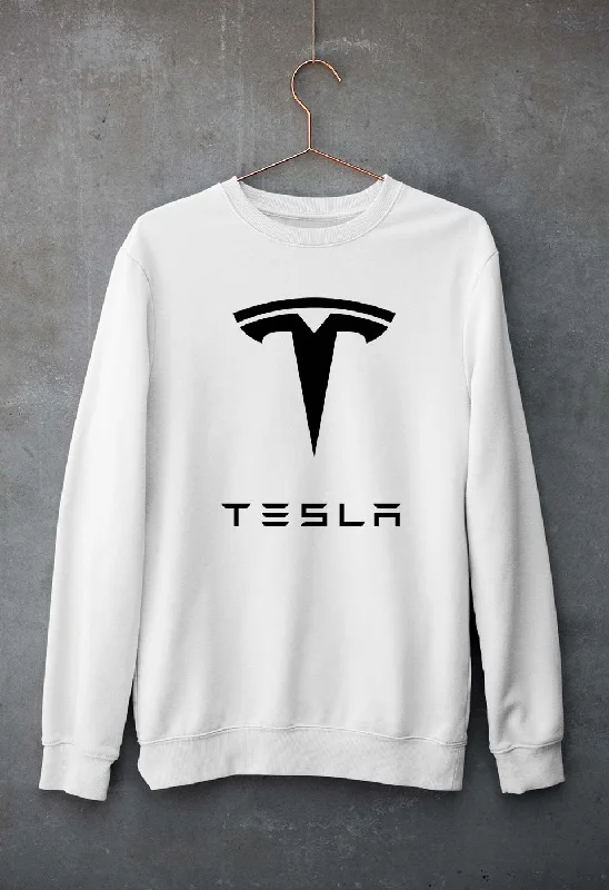 Tesla Unisex Sweatshirt for Men/Women Hoodie with Mock Neck Collared Structured