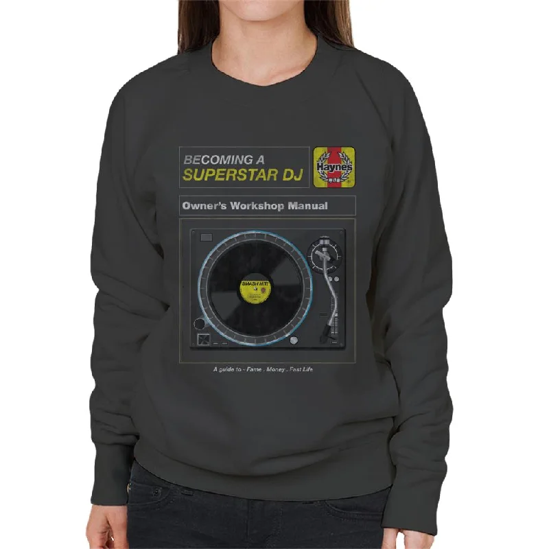 Haynes Superstar DJ Owners Workshop Manual Women's Sweatshirt Hoodie with Pocket Utility Practical