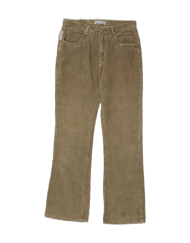 FISHBONE Womens Corduroy Bootcut Jeans UK 16 Large W30 L30 Khaki Cotton Trendy Vintage Denim Jeans FISHBONE Womens Corduroy Bootcut Jeans UK 16 Large W30 L30 Khaki Cotton Trendy Vintage Denim Jeans