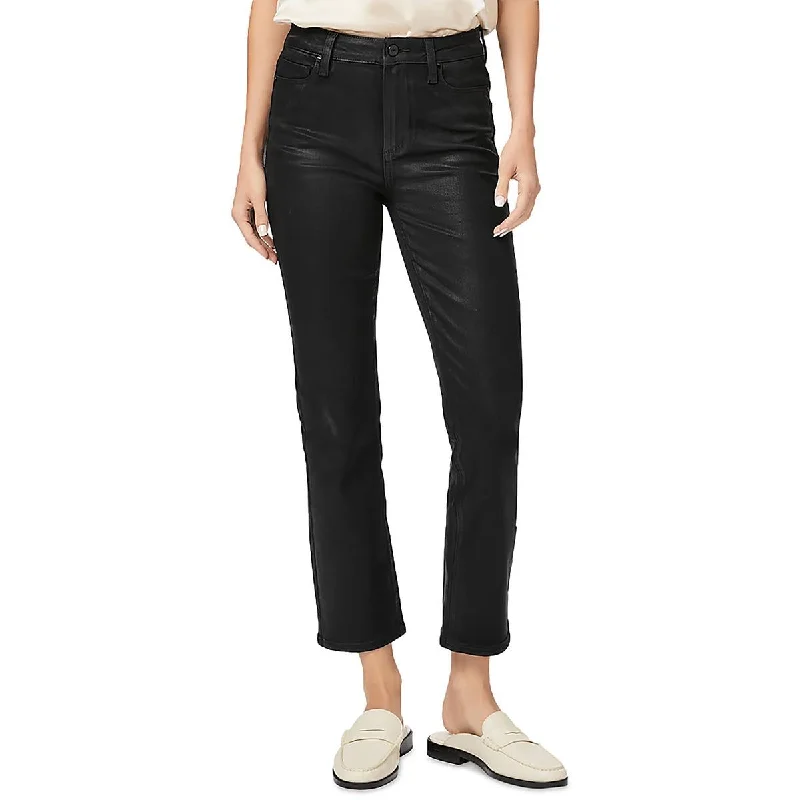 Womens High Rise Ankle Straight Leg Jeans Casual Skinny Fit Jeans