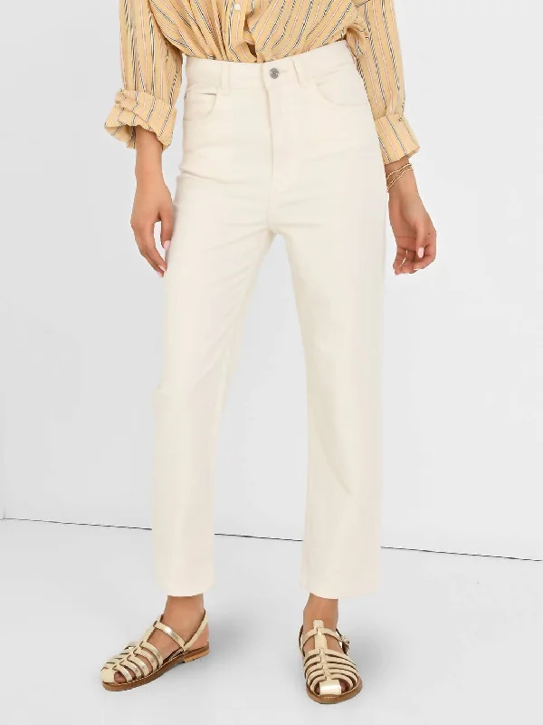 Og Crop Jean In Naturel Cozy Stretch High-Waist Jeans