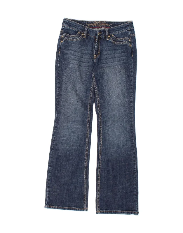 ESPRIT Womens Bootcut Jeans W32 L32  Navy Blue Cotton Casual Distressed Skinny Jeans
