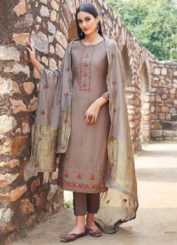 Light Coffee Muslin Pant Salwar Suits Comfortable Jogger Trousers